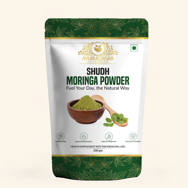 Ayurvedasar Shudh Moringa Powder - 100% Pure Leaf-Only Superfood Churna, 200g