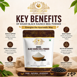 Ayurvedasar Shudh Black Kaunch Beej Powder - Purified Mucuna Pruriens Churna for Focus & Stamina, 100g