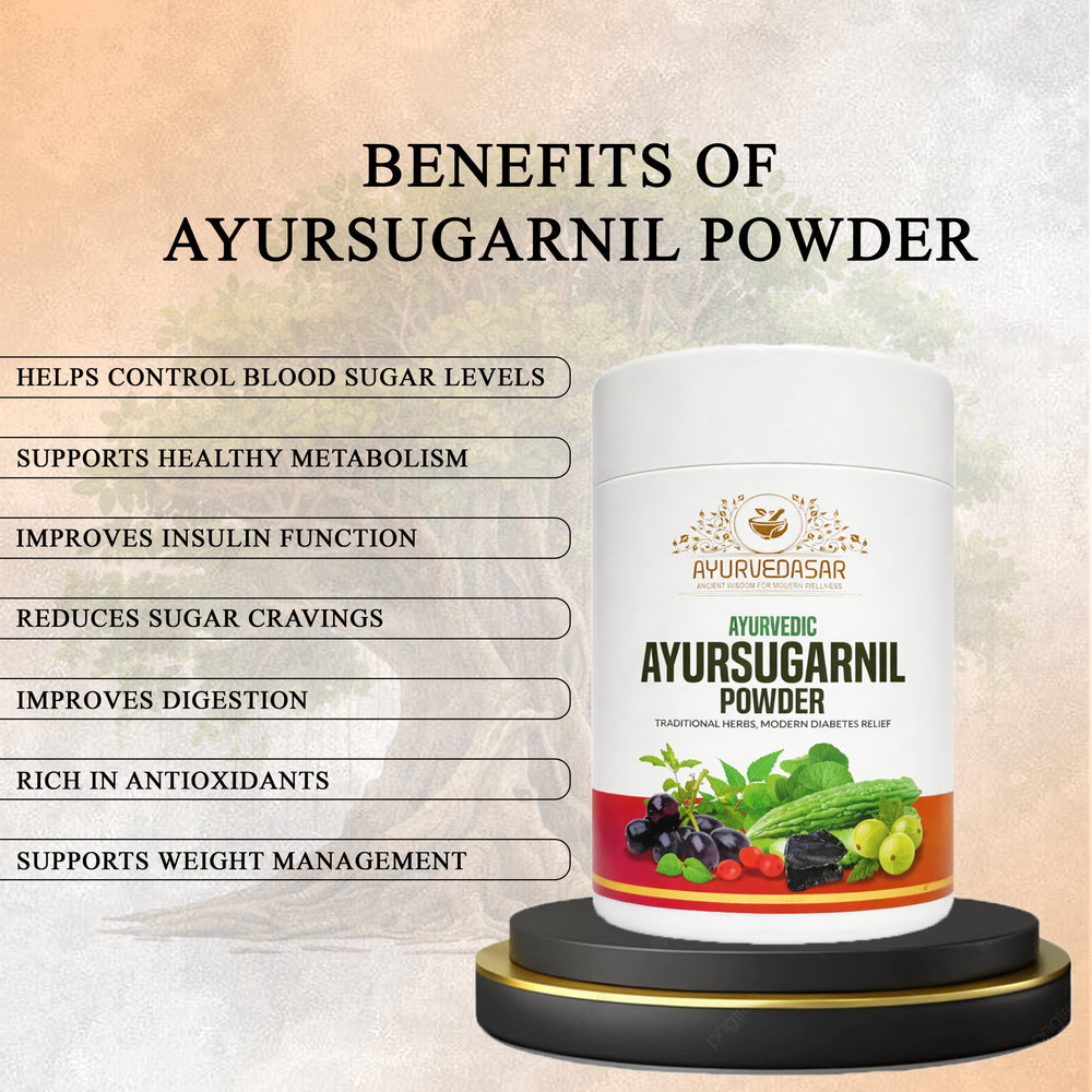 Ayurvedasar Premium Ayursugarnil Powder - 18-Herb Traditional Metabolic Wellness Blend, 250g