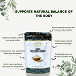 Ayurvedasar Shudh Safed Musli Powder - Pure Unbleached Root Churna for Strength & Stamina, 100g