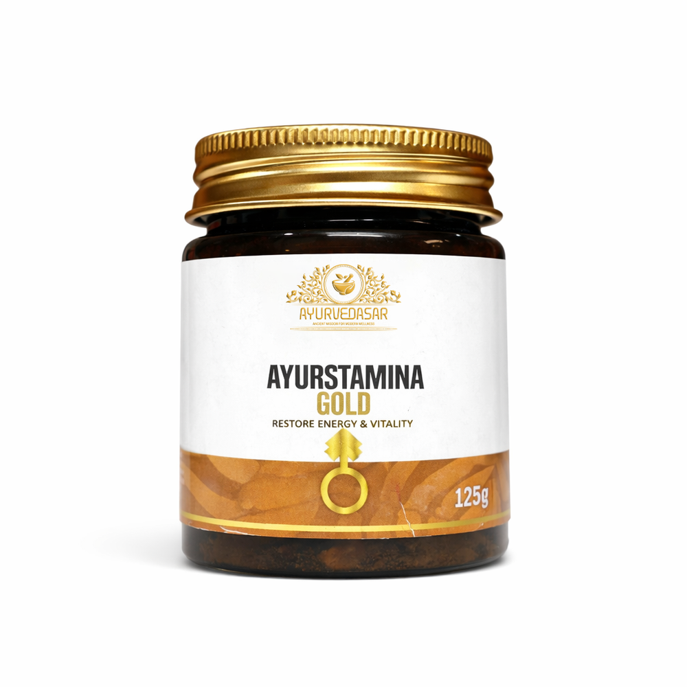 Ayurvedasar Men's Ayurvita Vitality Combo - Daily Stamina, Energy & Strength Support Pack (Capsules & Massage Oil)