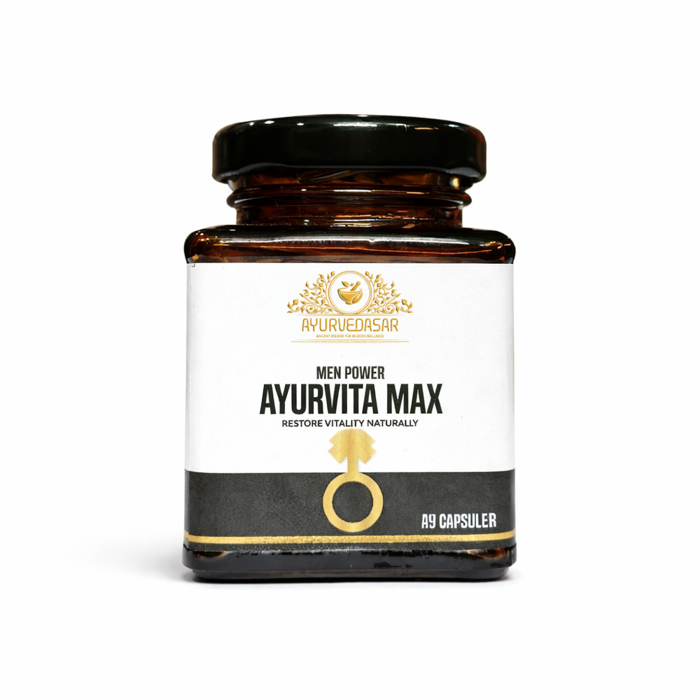 Ayurvedasar Ayurvita Max Herbo-Mineral Vitality Supplement - 8 Pure Herbs & Traditional Iron Bhasma, 60 Capsules