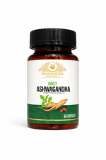 Ayurvedasar Daily Ashwagandha KSM-66 Root Extract - Premium Adaptogen Supplement, 60 Vegan Capsules