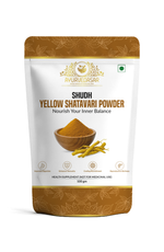 Ayurvedasar Shudh Yellow Shatavari Powder - Pure 3-5 Year Mature Golden Root Churna, 100g
