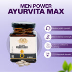 Ayurvedasar Men's Ayurvita Vitality Combo - Daily Stamina, Energy & Strength Support Pack (Capsules & Massage Oil)