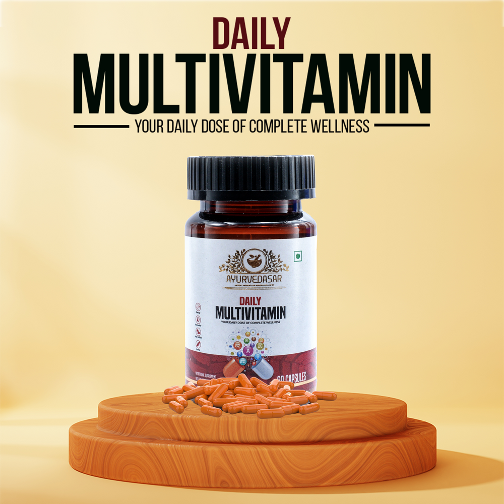 Ayurvedasar Daily Multivitamin with Chelated Minerals & Ashwagandha - 23 Nutrients, 60 Tablets