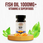 Ayurvedasar Premium Omega 3 Fish Oil 1000mg - High Absorption Triglyceride Form, 60 Enteric Coated Softgels